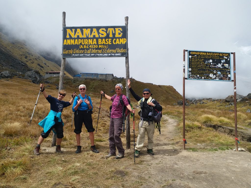 Raj Kumar and team in Annapurna Base Camp